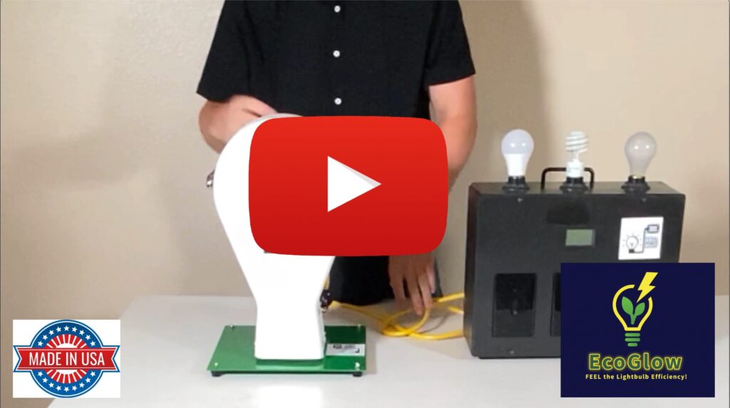 EcoGlow Light Bulb comparison box with hand crank genrator